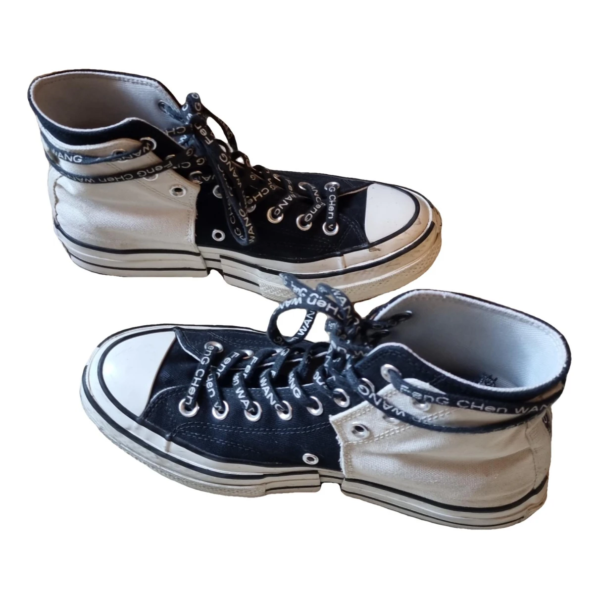 Pre-owned Converse Cloth Boots In Black