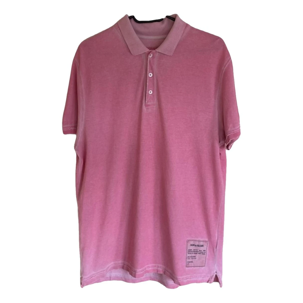 Pre-owned Zadig & Voltaire Spring Summer 2020 Polo Shirt In Pink