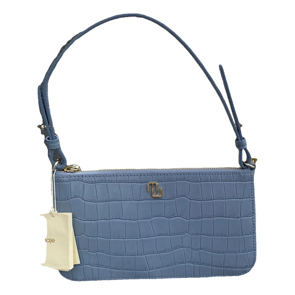 Pre-owned Maje Leather Handbag In Blue