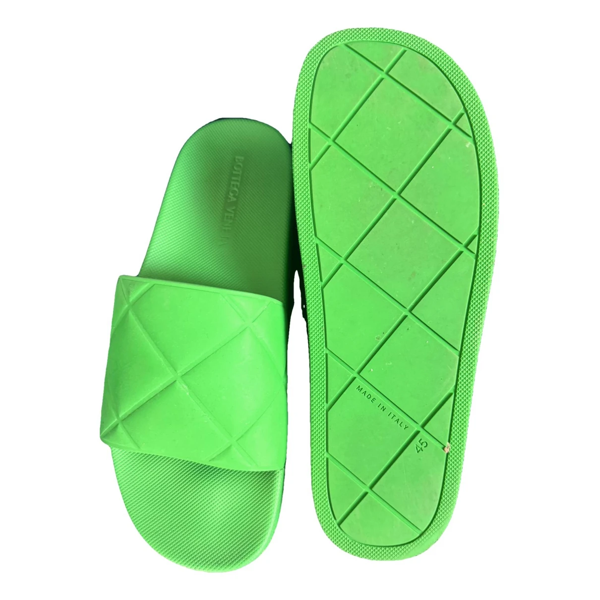 Pre-owned Bottega Veneta Sandals In Green