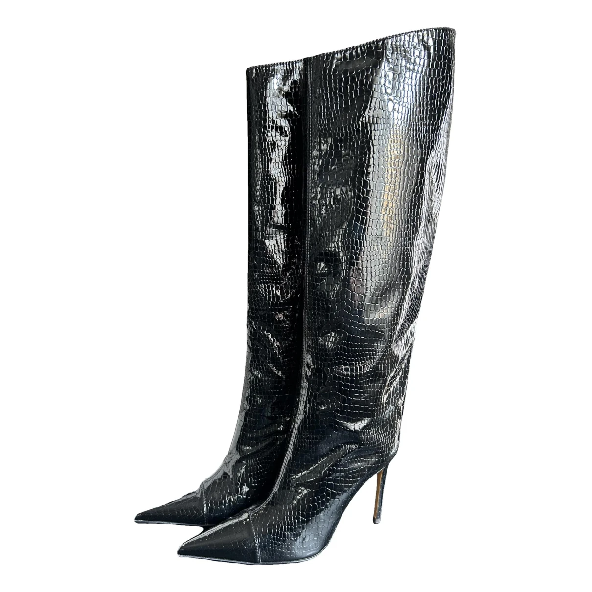 Pre-owned Alexandre Vauthier Leather Boots In Black