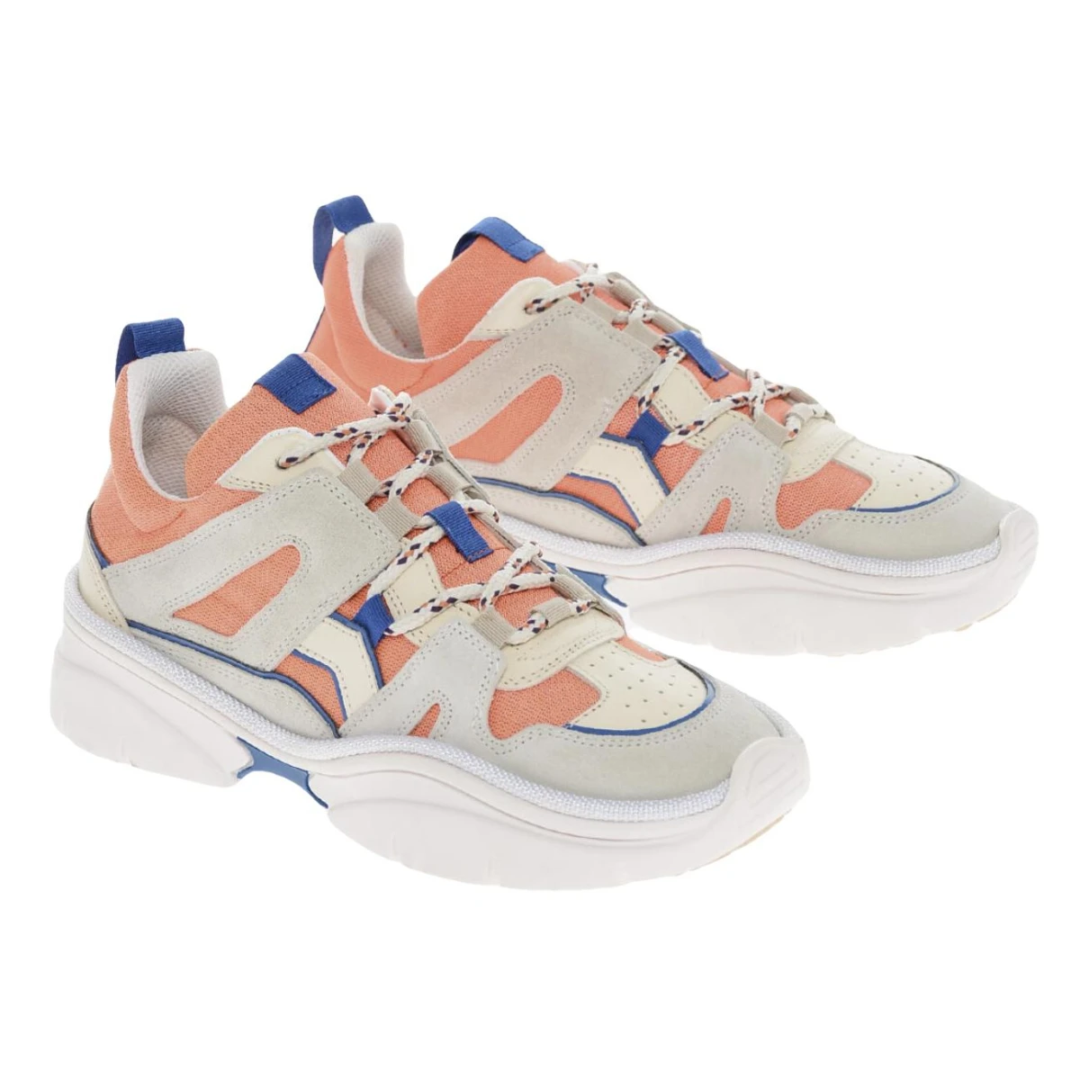 Pre-owned Isabel Marant Kindsay Leather Trainers In Multicolour