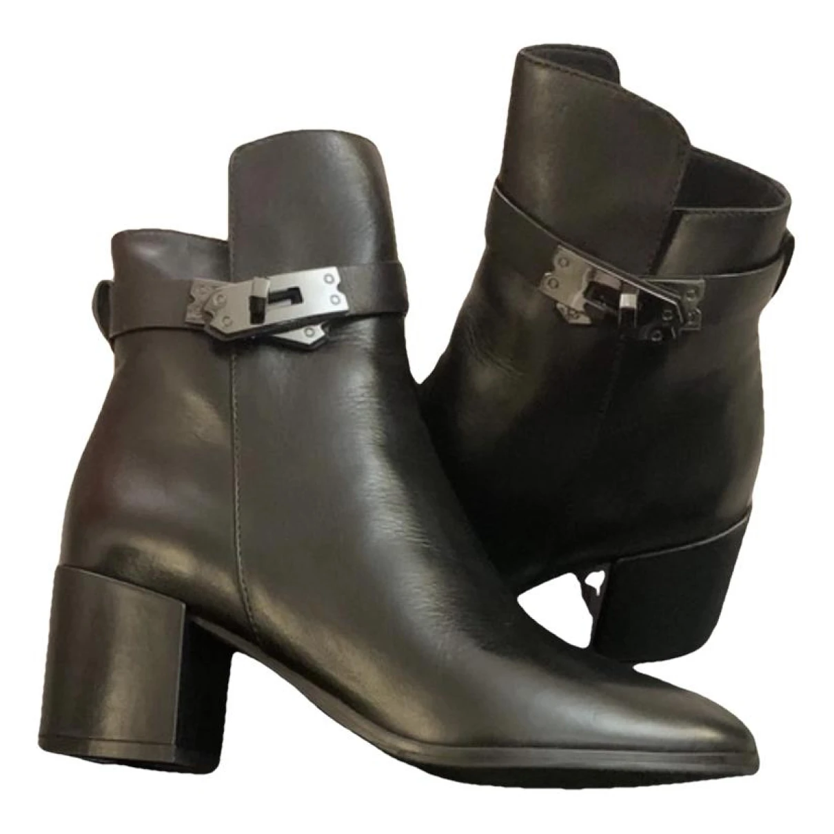 Pre-owned Steffen Schraut Leather Boots In Black