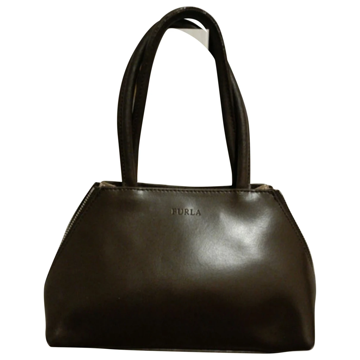 Pre-owned Furla Candy Bag Leather Handbag In Brown