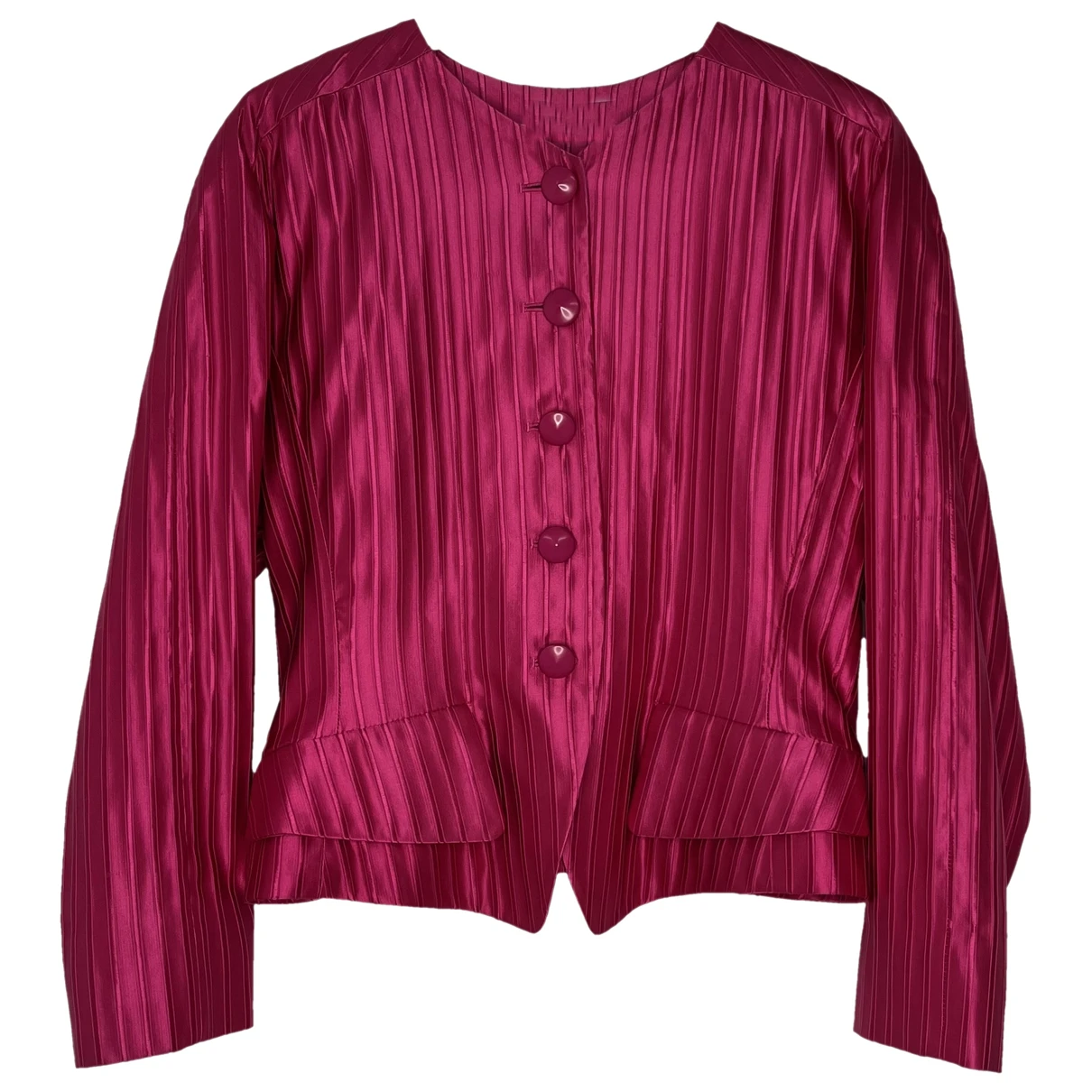 Pre-owned Saint Laurent Silk Short Vest In Pink