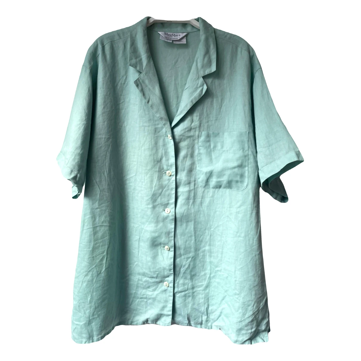 Pre-owned Max Mara Linen Shirt In Green