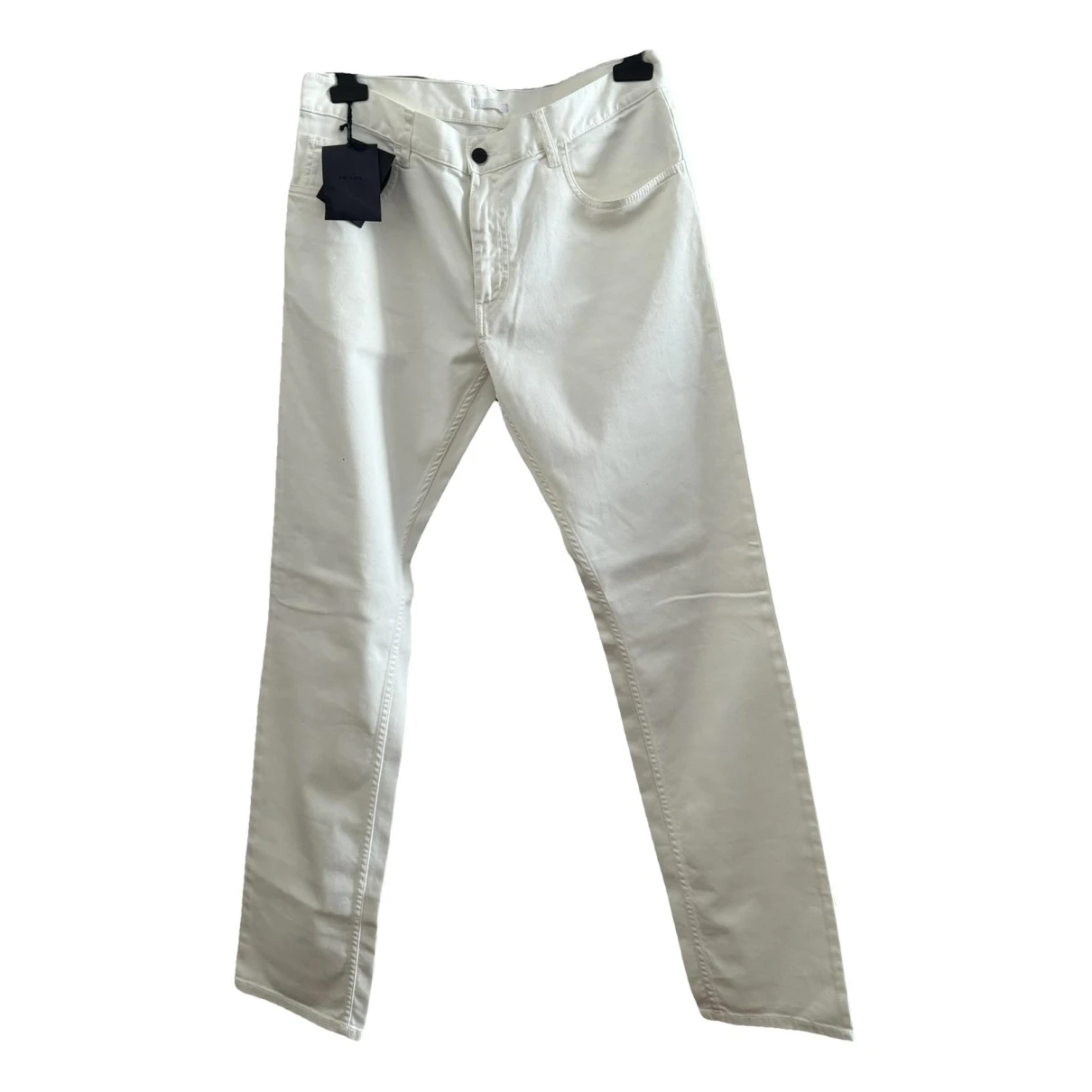 Pre-owned Prada Straight Jeans In White