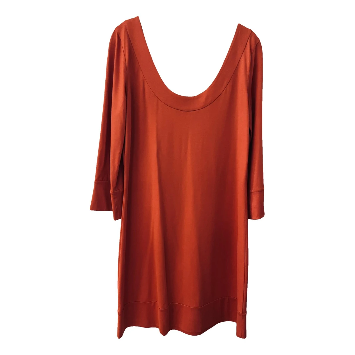 Pre-owned Diane Von Furstenberg Silk Dress In Orange