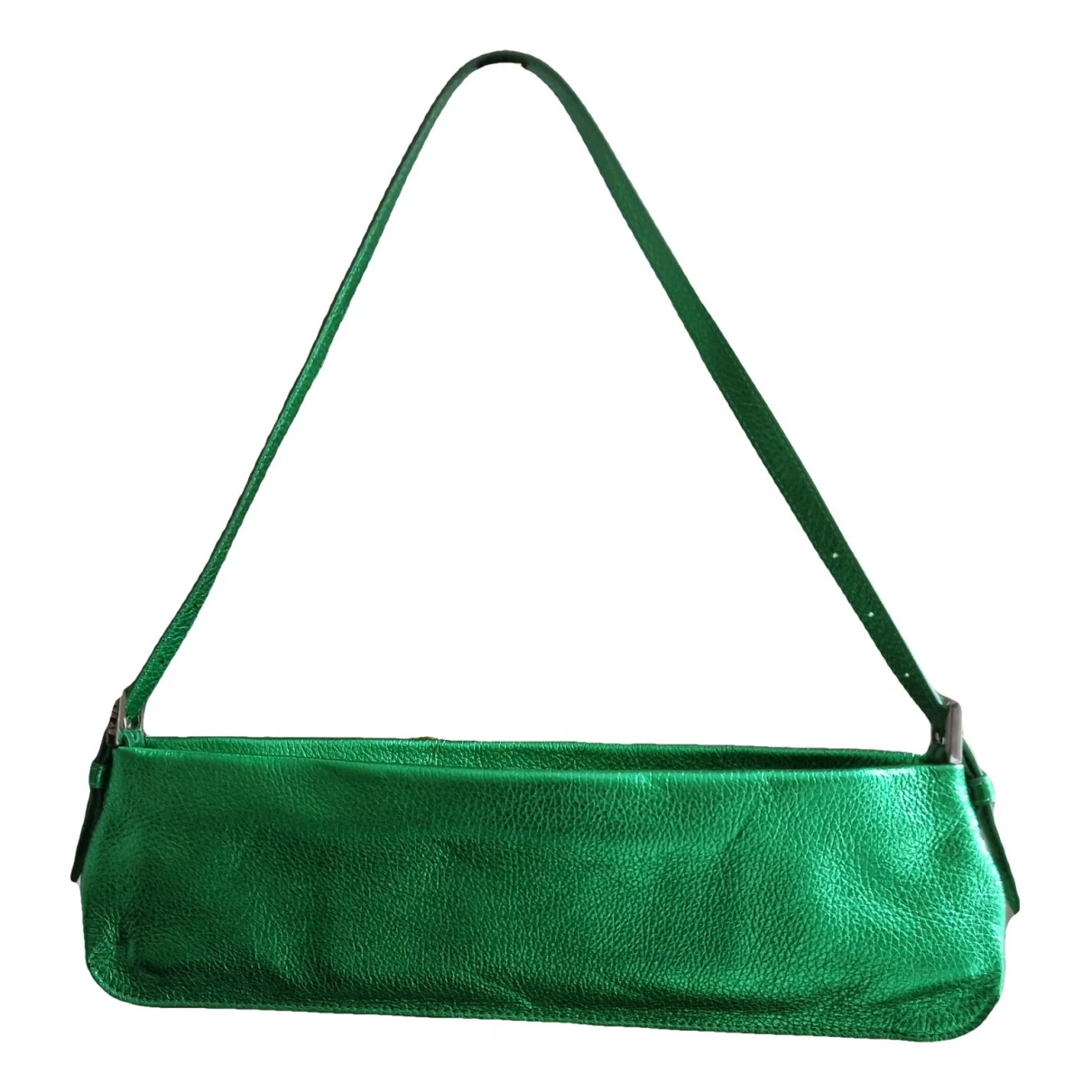 Pre-owned By Far Leather Handbag In Green