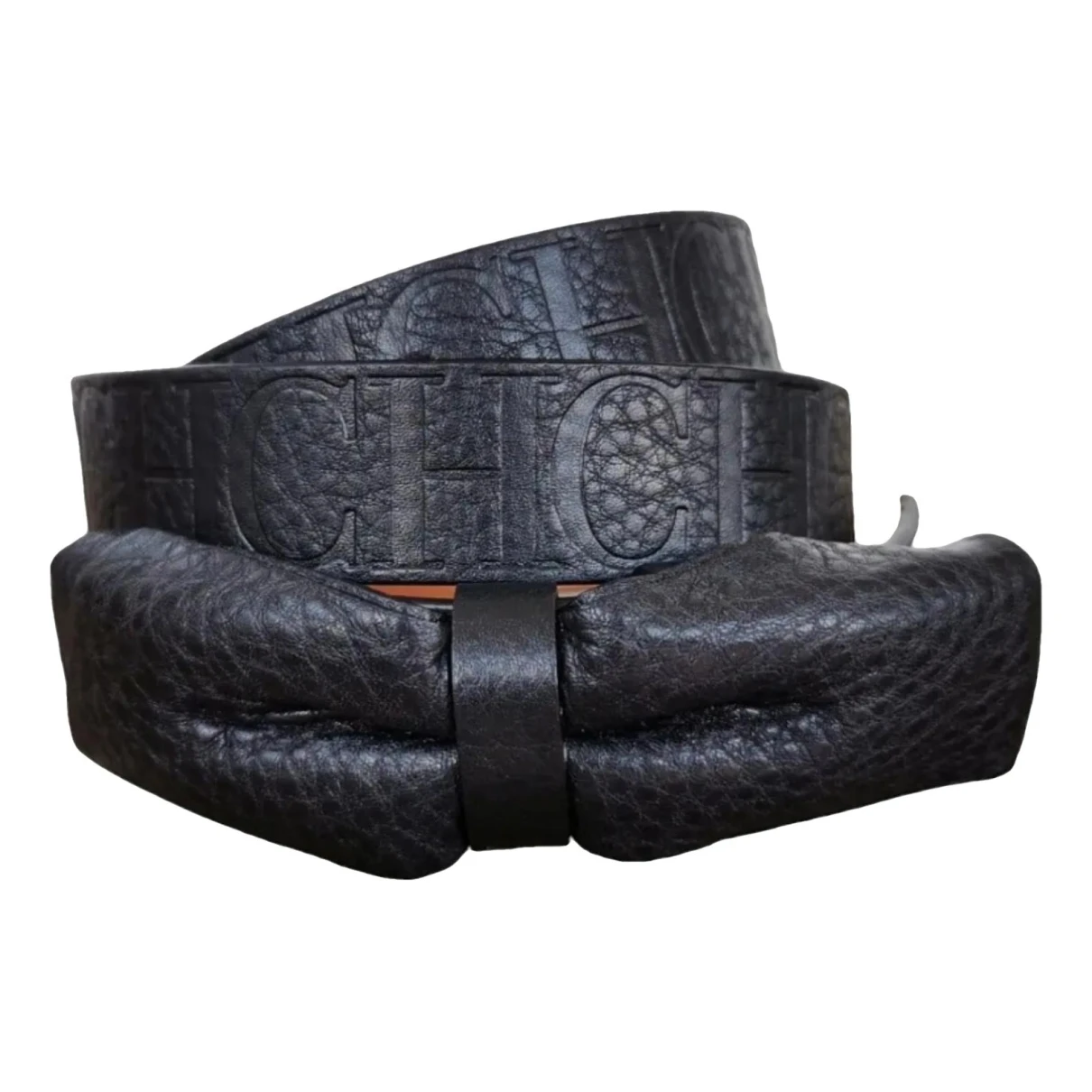Pre-owned Carolina Herrera Leather Belt In Black