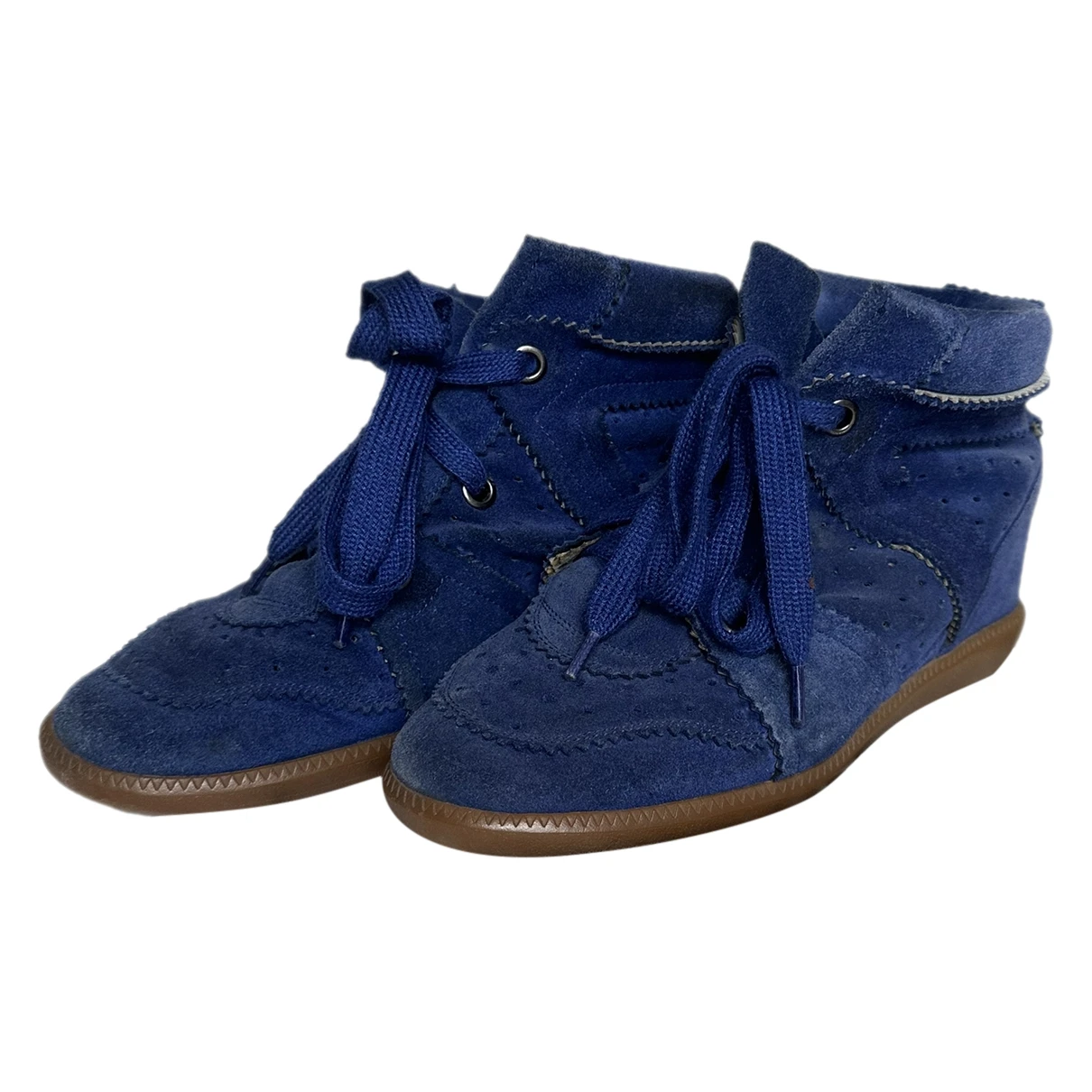 Pre-owned Isabel Marant Bobby Trainers In Blue