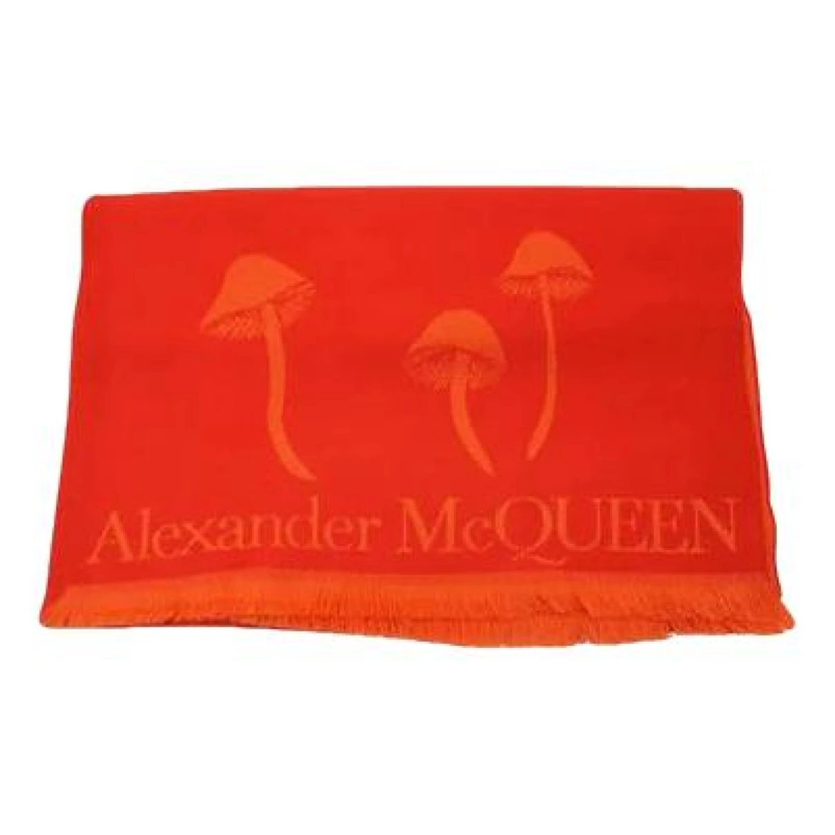 Pre-owned Alexander Mcqueen Scarf In Red