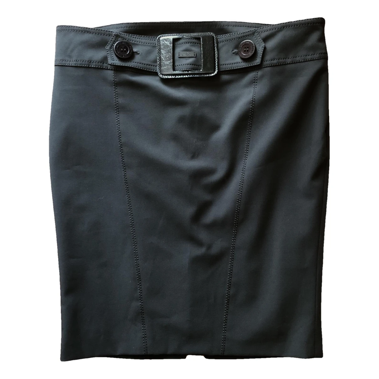 Pre-owned Elisabetta Franchi Mini Skirt In Black