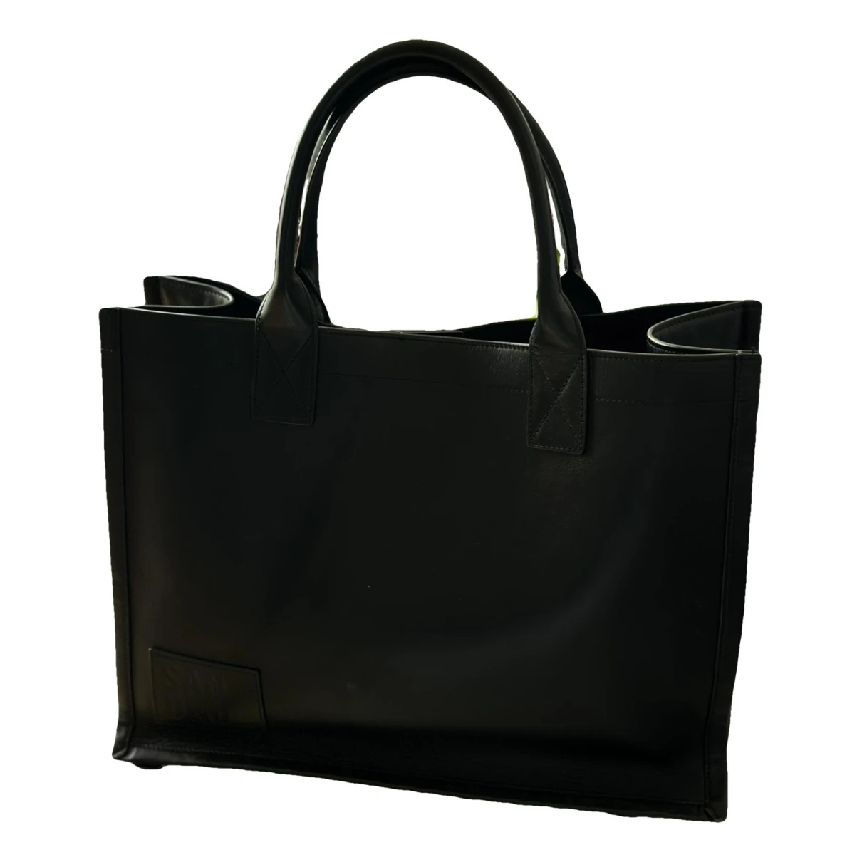 Pre-owned Sandro Leather Handbag In Black