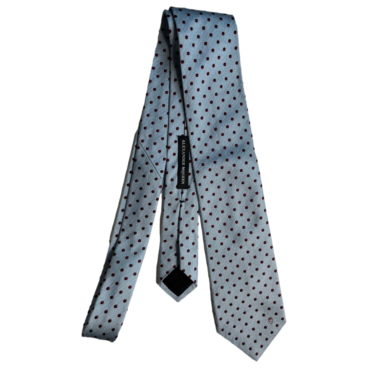 Pre-owned Alexander Mcqueen Silk Tie In Blue