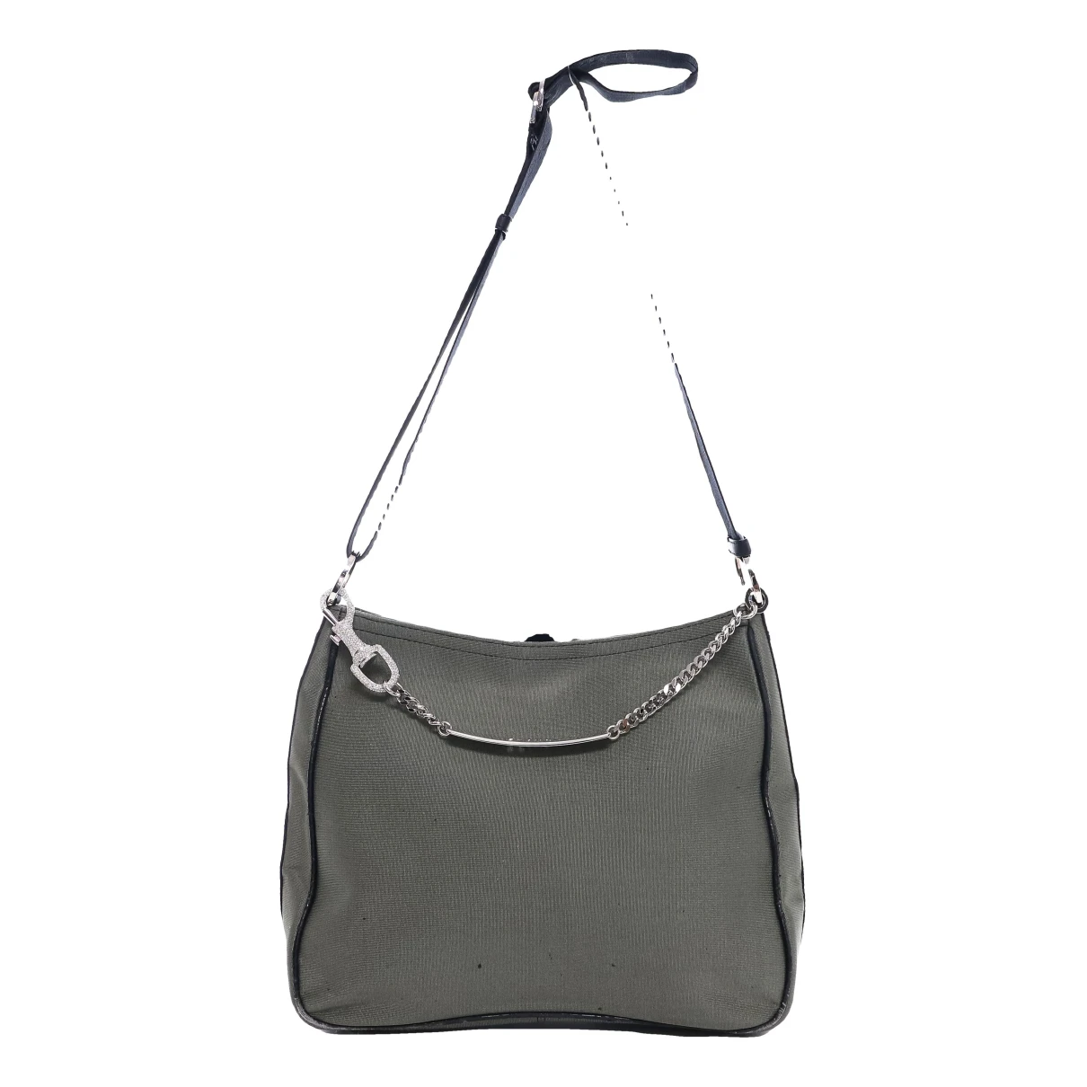 Pre-owned Dior Cloth Crossbody Bag In Green