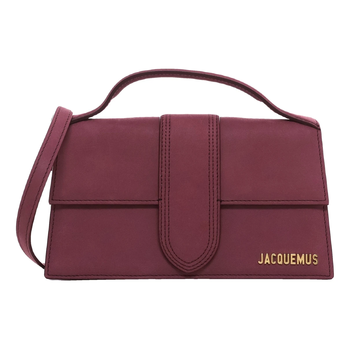 Pre-owned Jacquemus Leather Crossbody Bag In Purple
