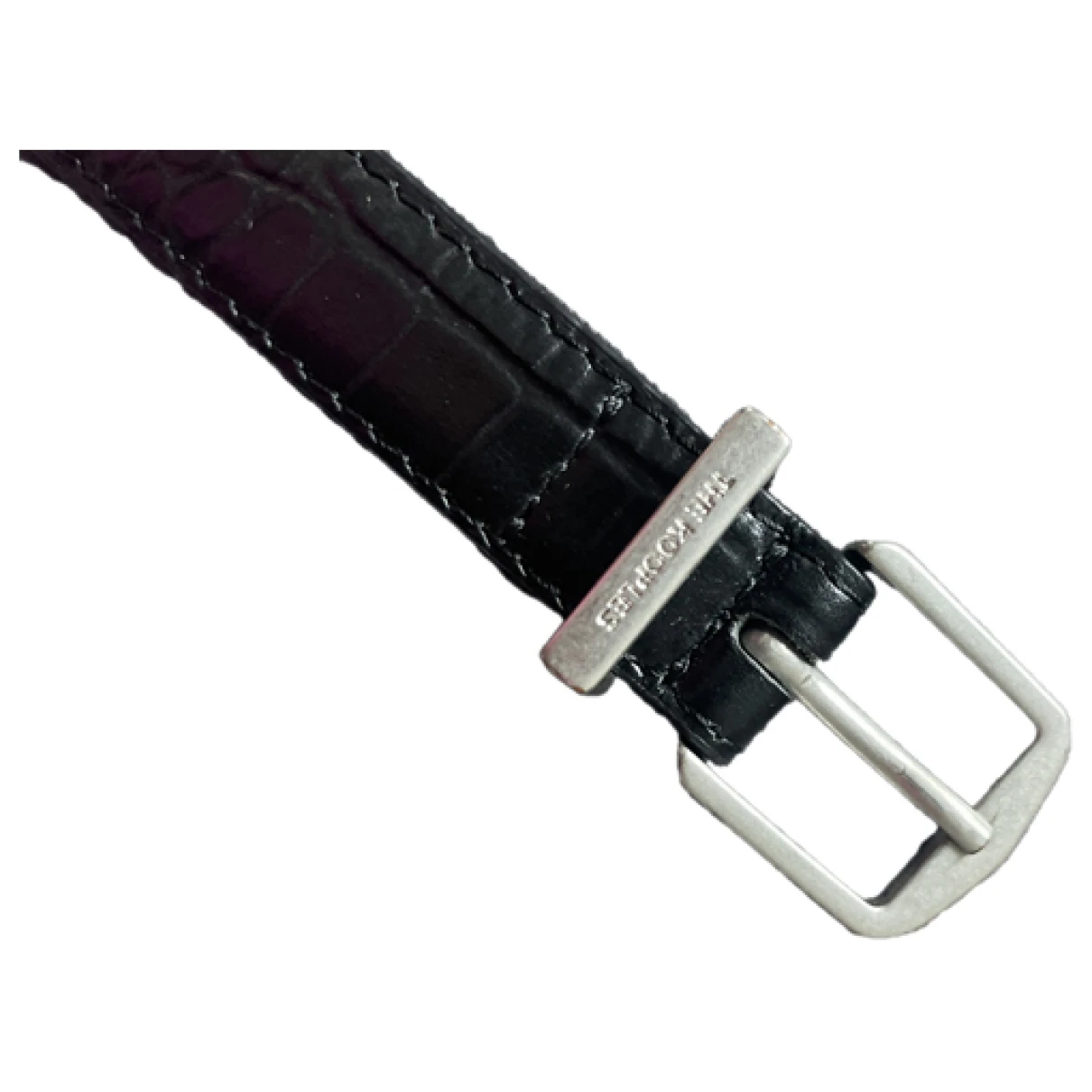 Pre-owned The Kooples Leather Belt In Black