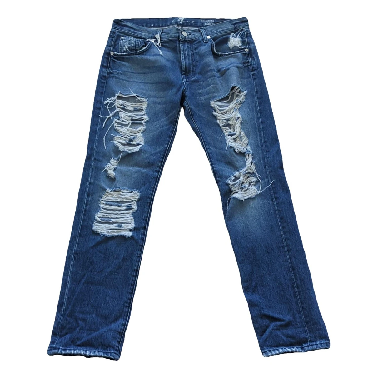 Pre-owned 7 For All Mankind Jeans In Blue