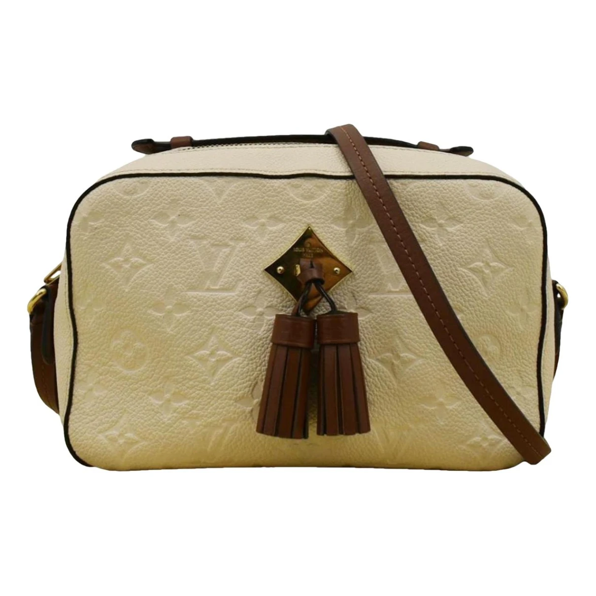 Pre-owned Louis Vuitton Leather Crossbody Bag In White