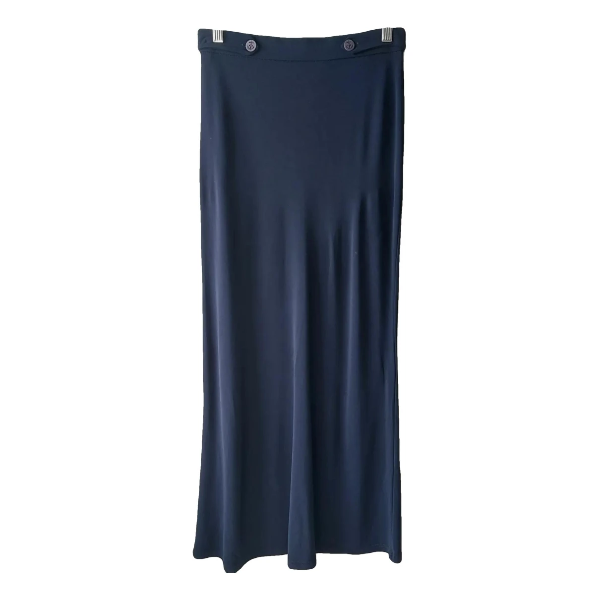Pre-owned Max Mara Maxi Skirt In Navy