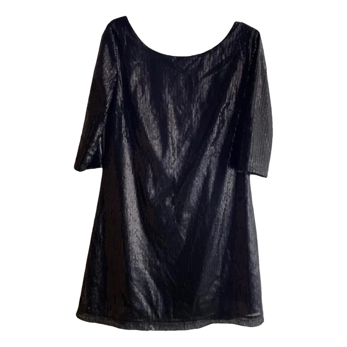 Pre-owned Second Female Glitter Mini Dress In Black