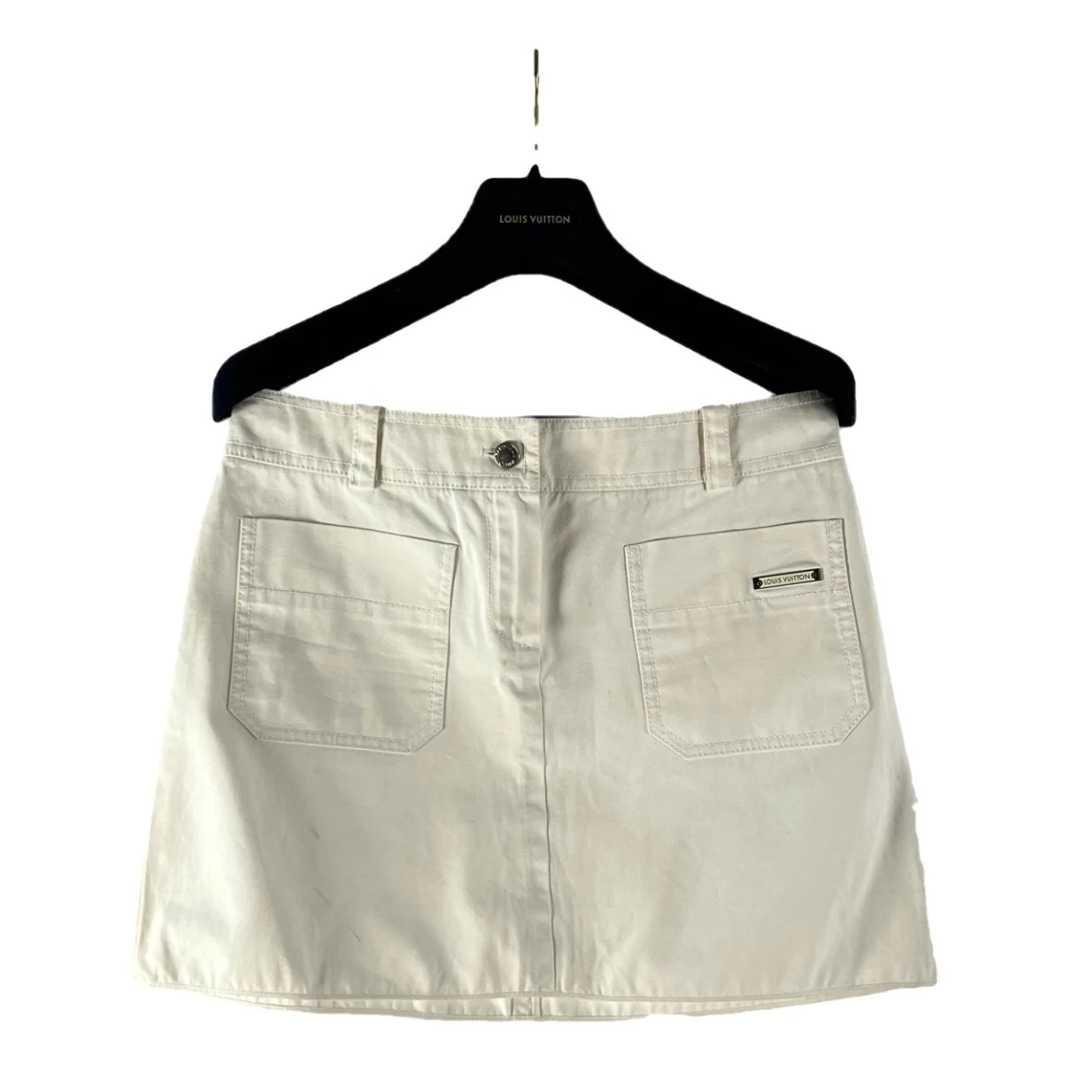 Pre-owned Louis Vuitton Mini Skirt In White
