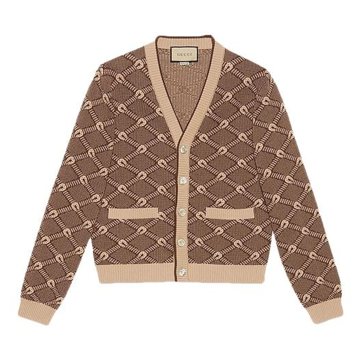 Pre-owned Gucci Cardigan In Camel
