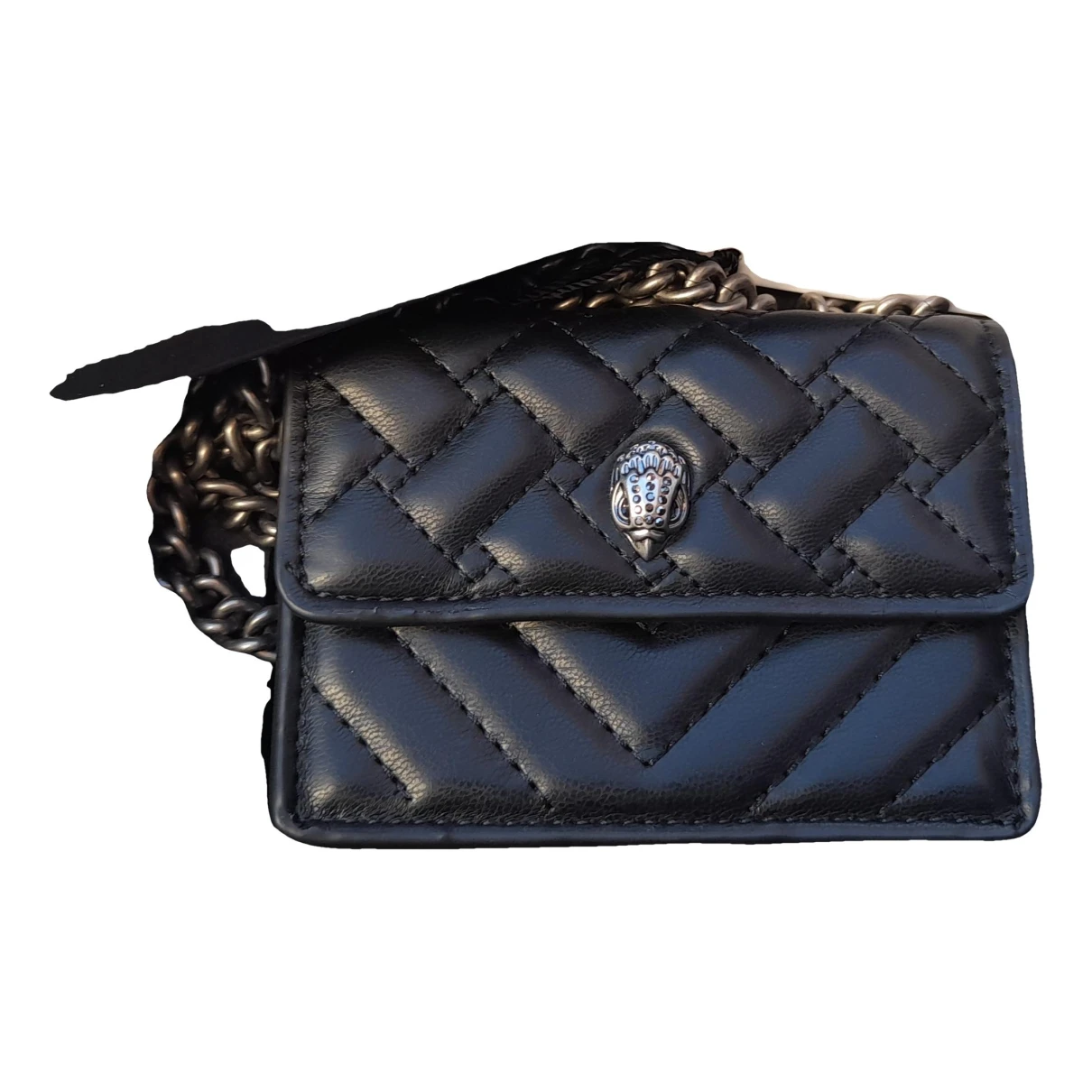 Pre-owned Kurt Geiger Leather Clutch Bag In Black