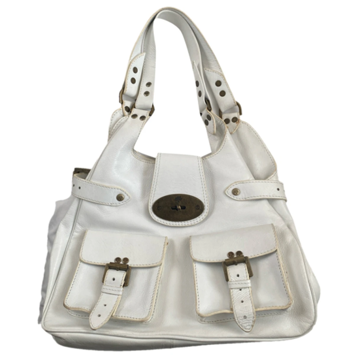Pre-owned Mulberry Leather Handbag In White