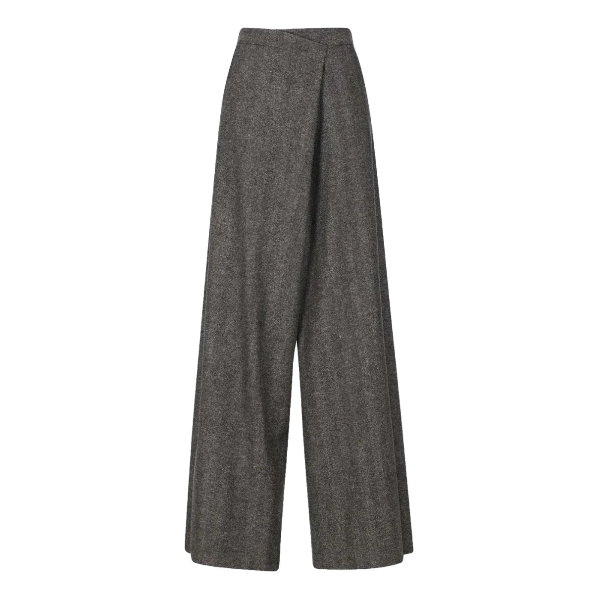 Pre-owned Max Mara Atelier Wool Trousers In Grey