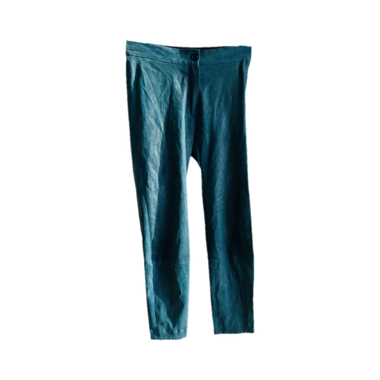Pre-owned Ann Demeulemeester Leather Trousers In Green
