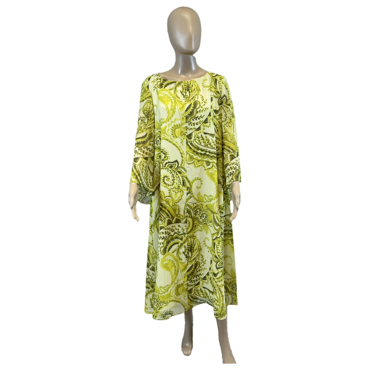 Pre-owned Marina Rinaldi Silk Mid-length Dress In Multicolour