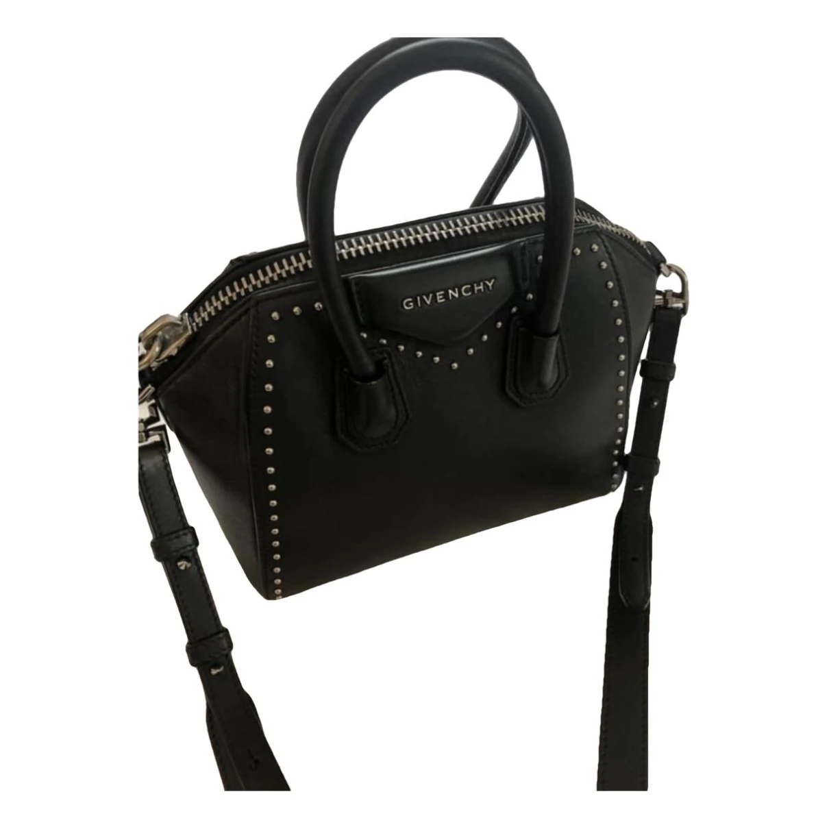 Pre-owned Givenchy Antigona Leather Handbag In Black