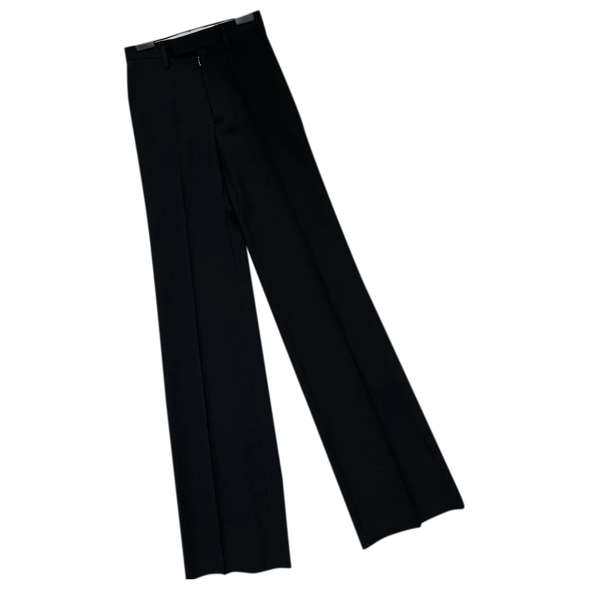 Pre-owned Maison Margiela Wool Straight Pants In Black