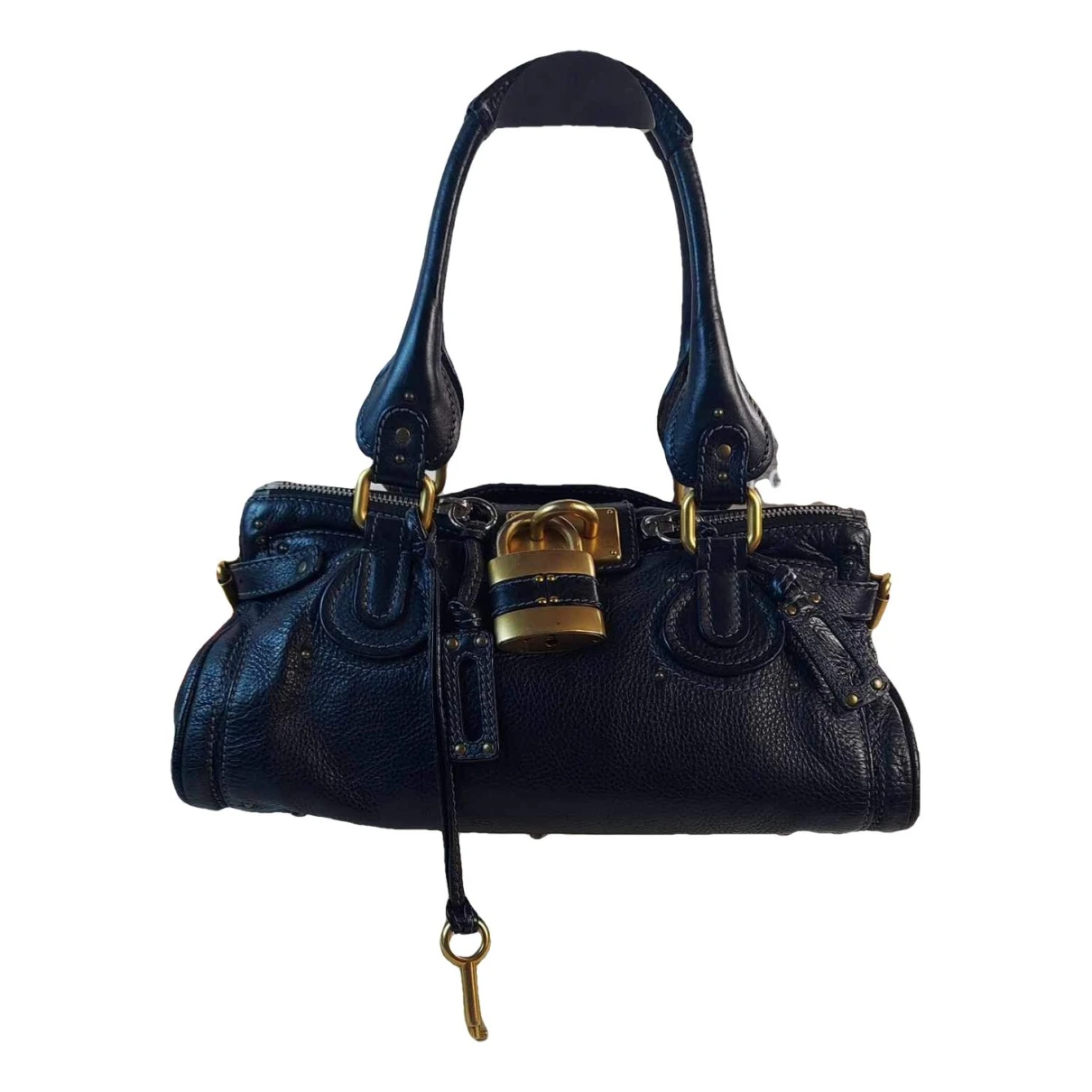 Pre-owned Chloé Paddington Leather Handbag In Black