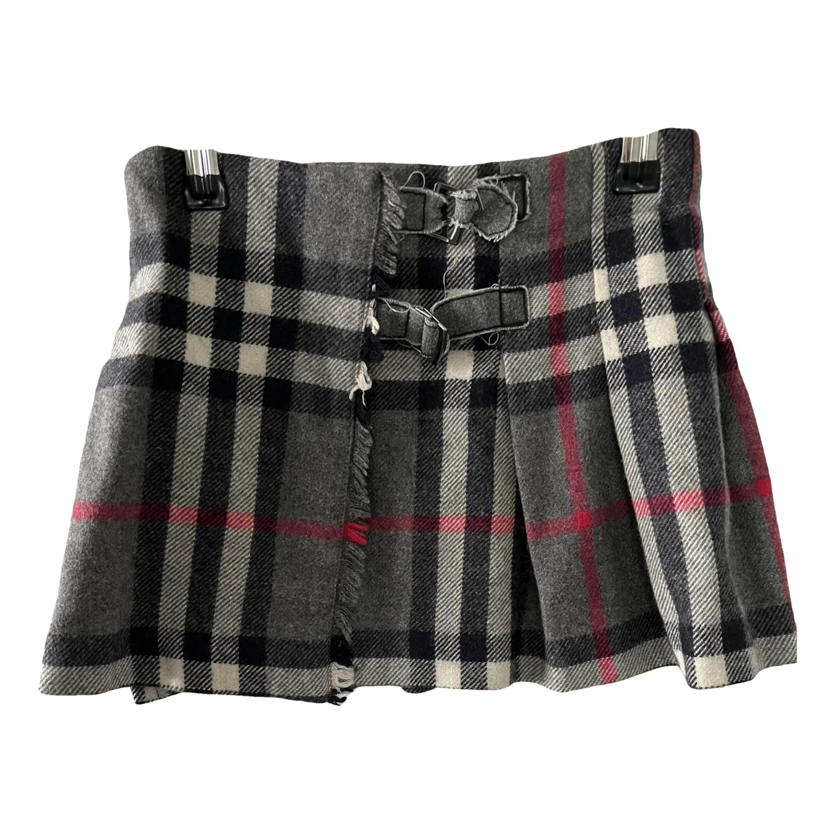 Pre-owned Burberry Kids' Wool Skirt In Grey