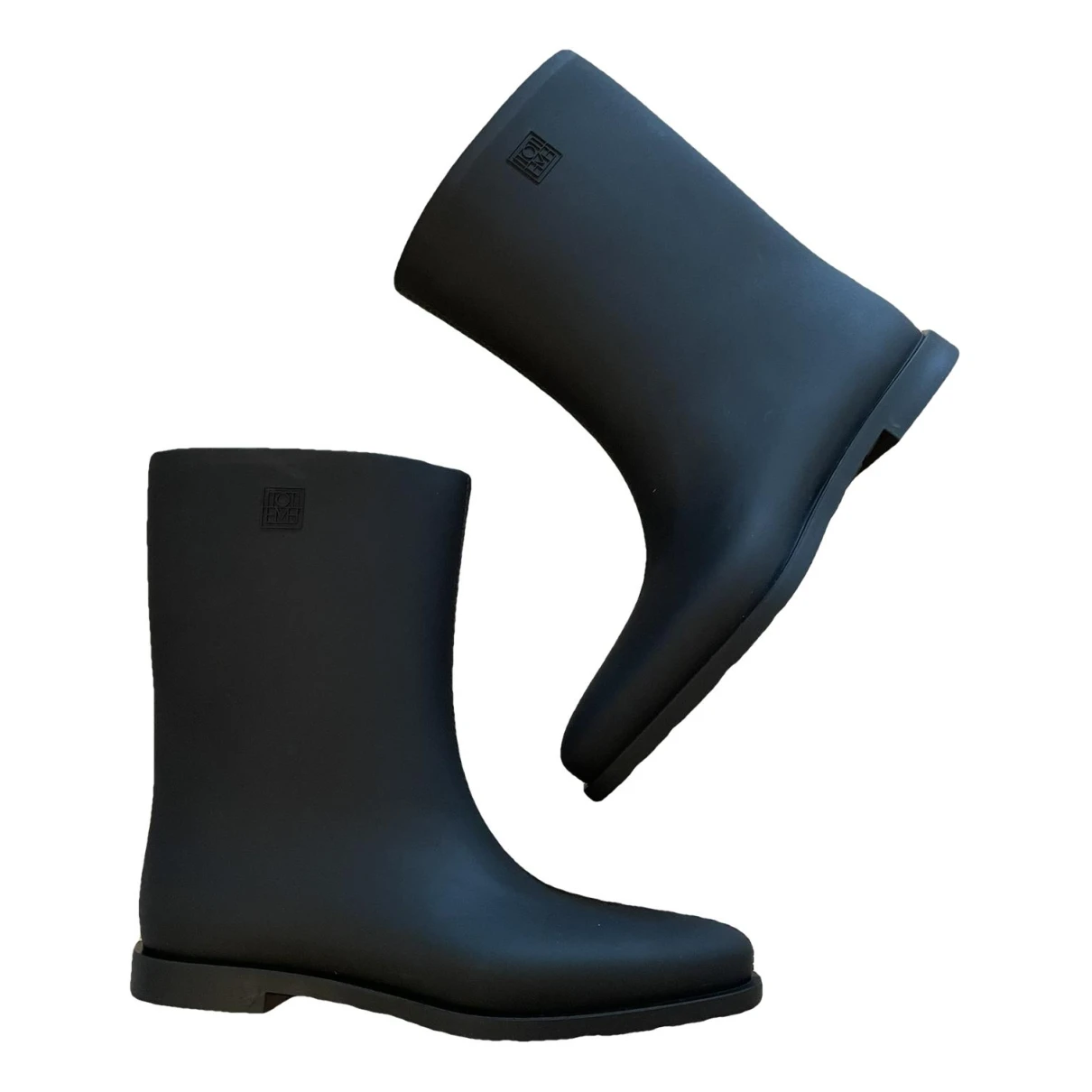Pre-owned Totême Wellington Boots In Black