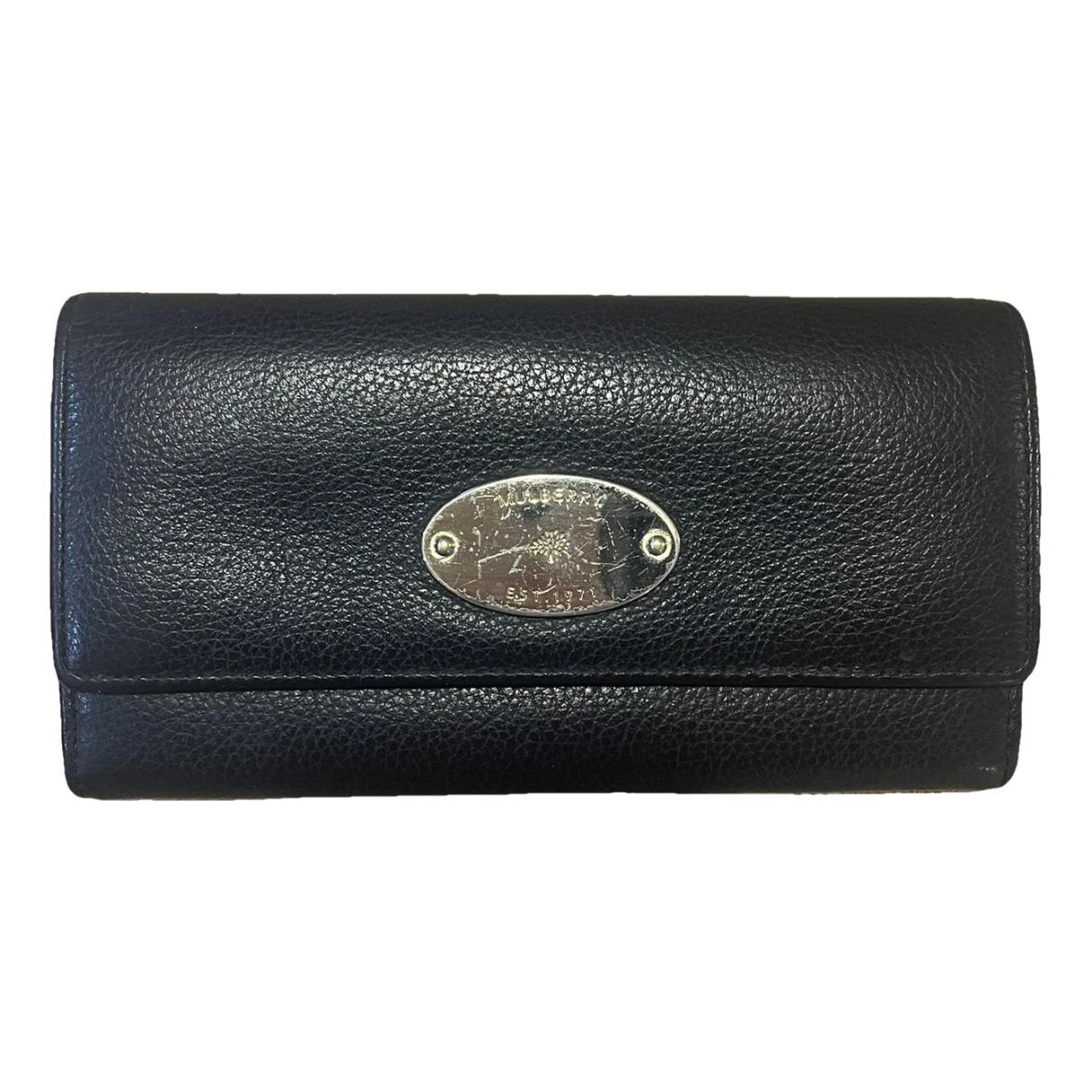 Pre-owned Mulberry Leather Purse In Black