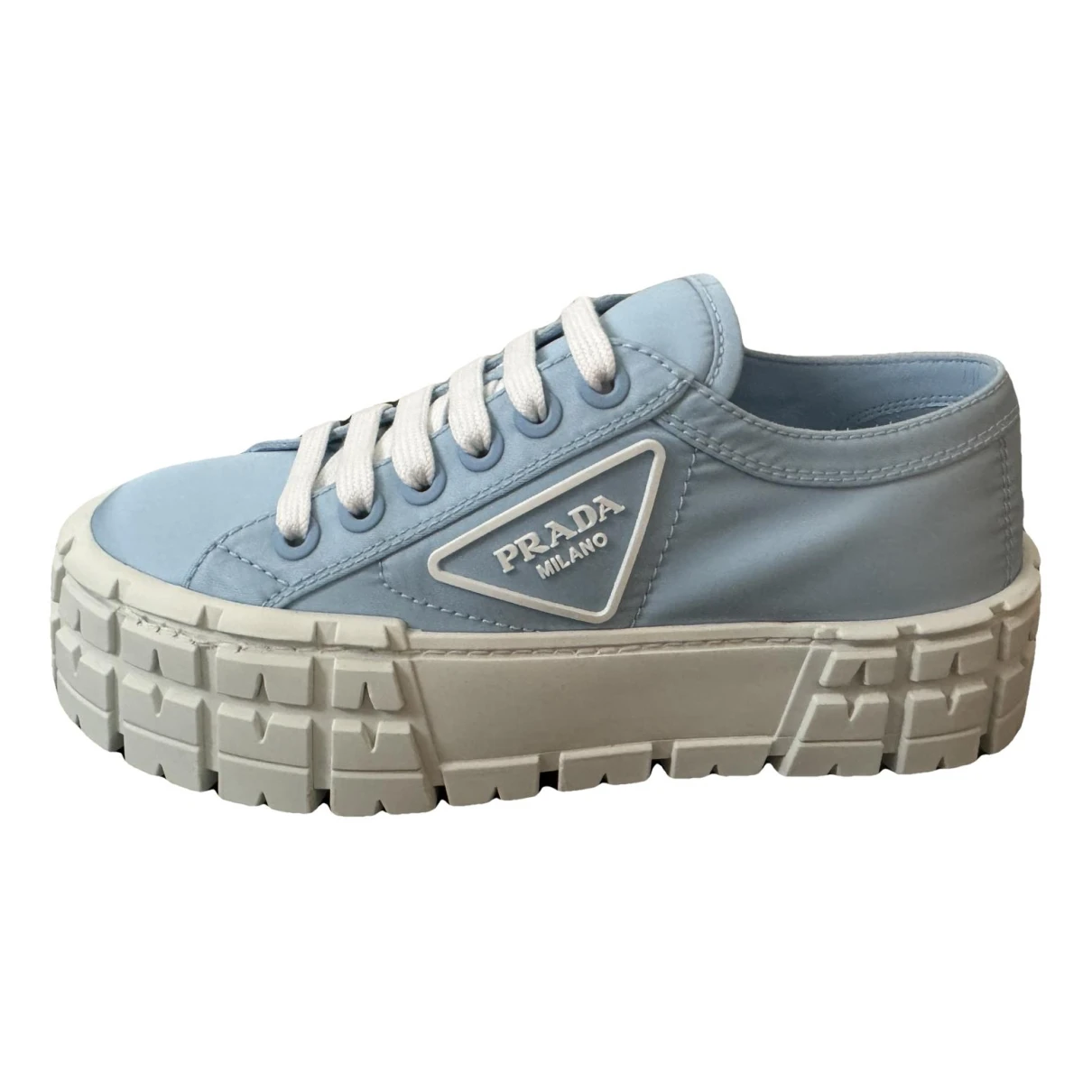 Pre-owned Prada Double Wheel Trainers In Blue