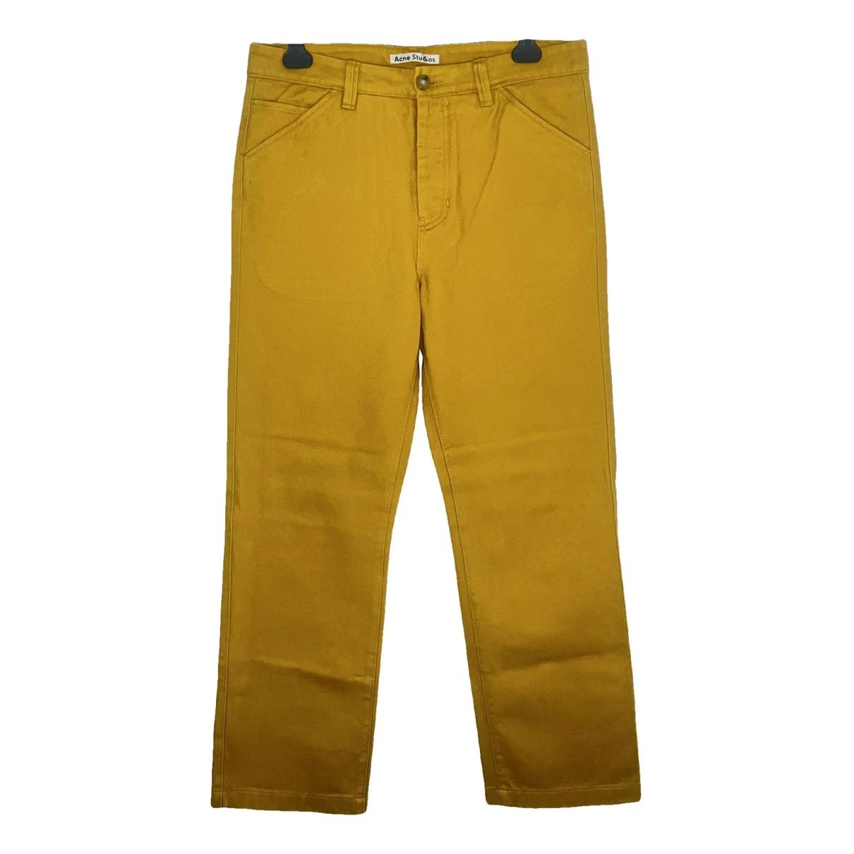 Pre-owned Acne Studios Trousers In Yellow