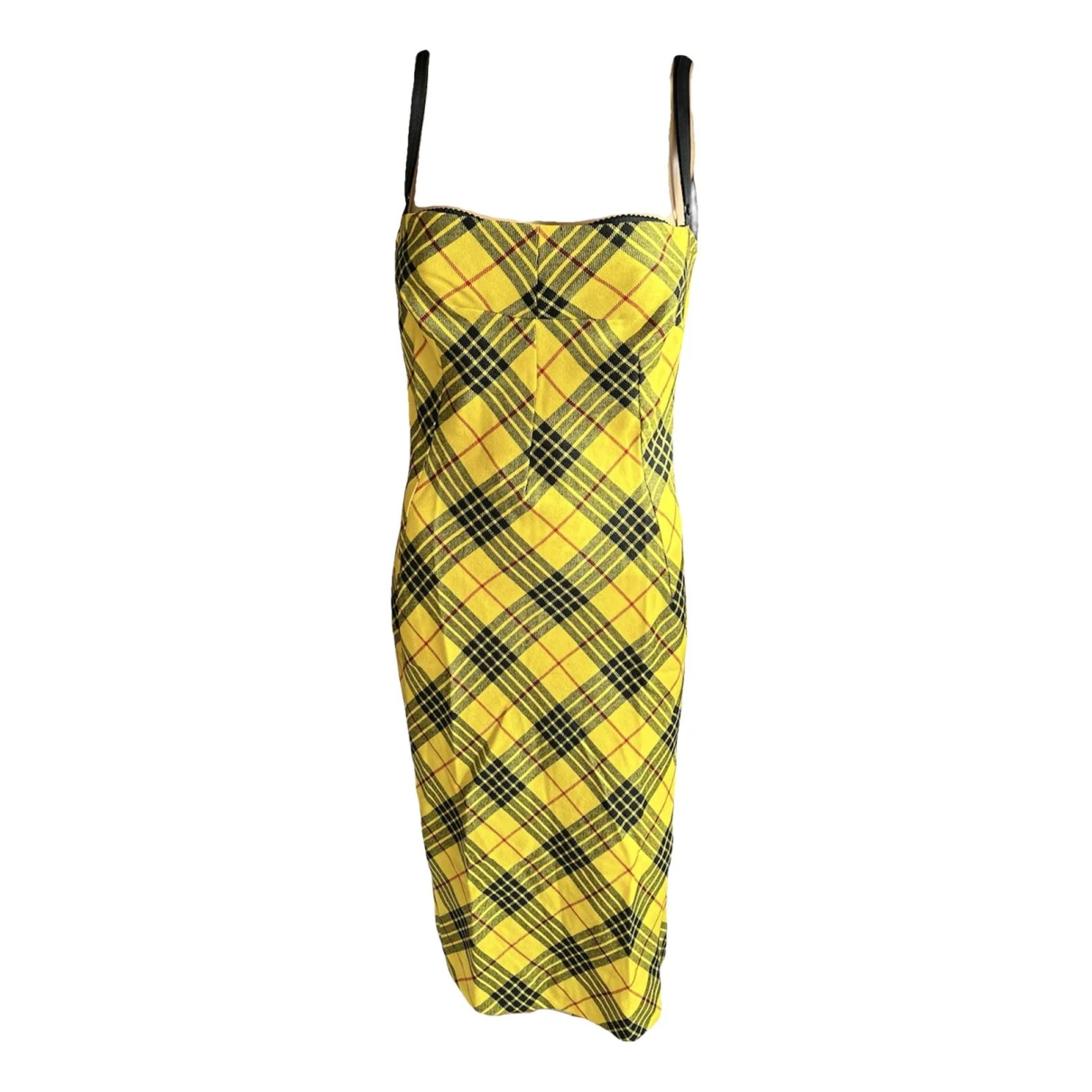 Pre-owned Dolce & Gabbana Wool Dress In Yellow