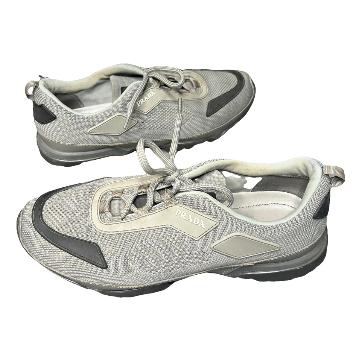 Pre-owned Prada Cloudbust Cloth Low Trainers In Grey