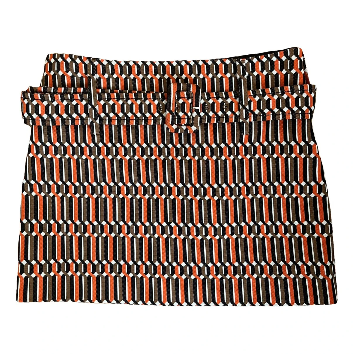 Pre-owned Prada Mini Skirt In Orange