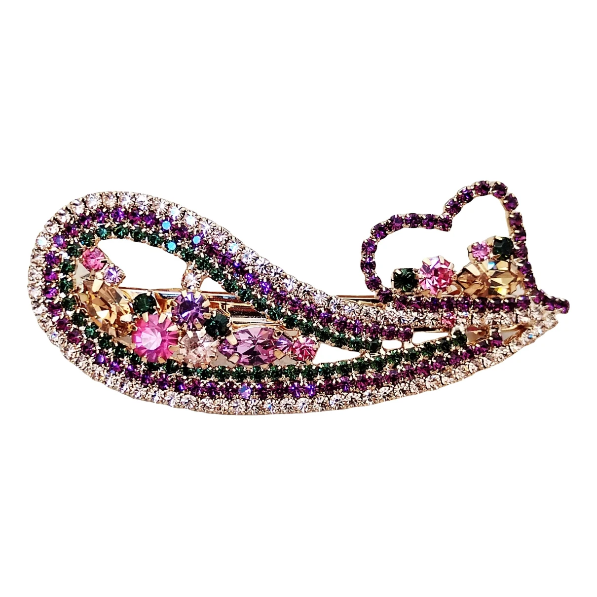 Pre-owned Etro Crystal Hair Accessory In Pink