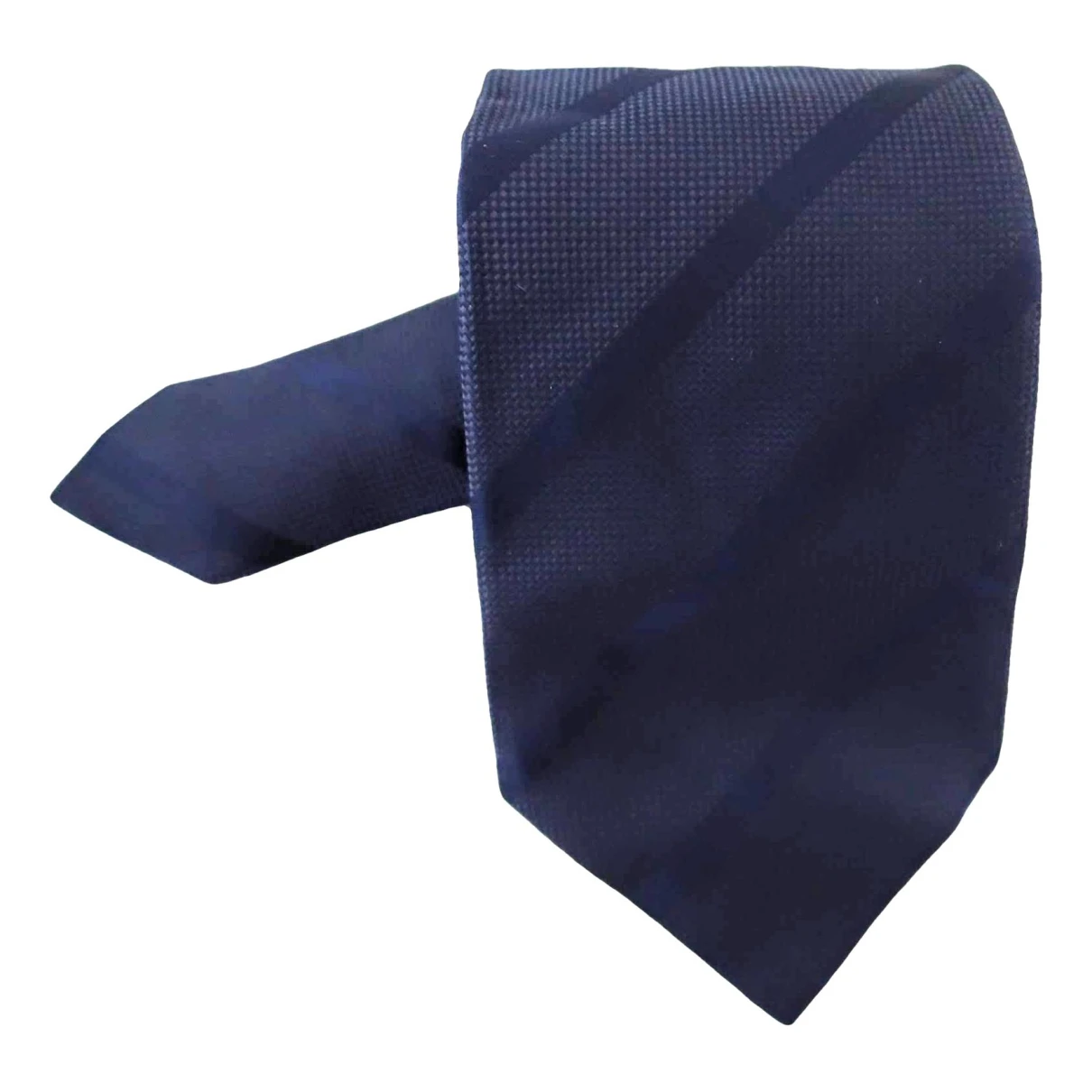 Pre-owned Giorgio Armani Silk Tie In Navy