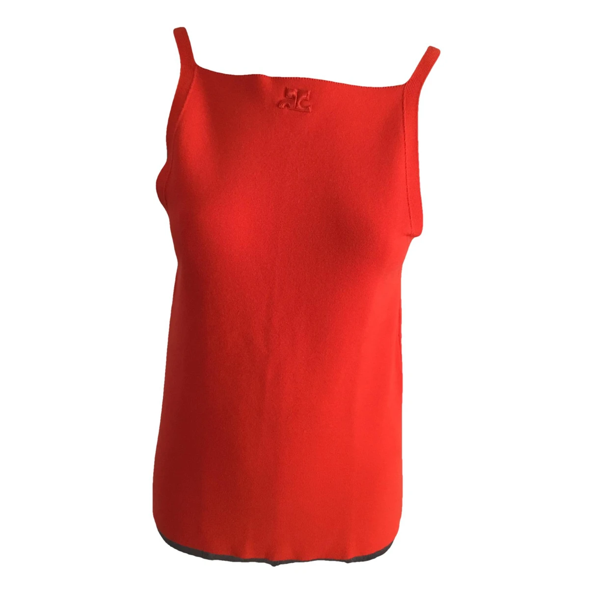 Pre-owned Courrèges Vest In Red