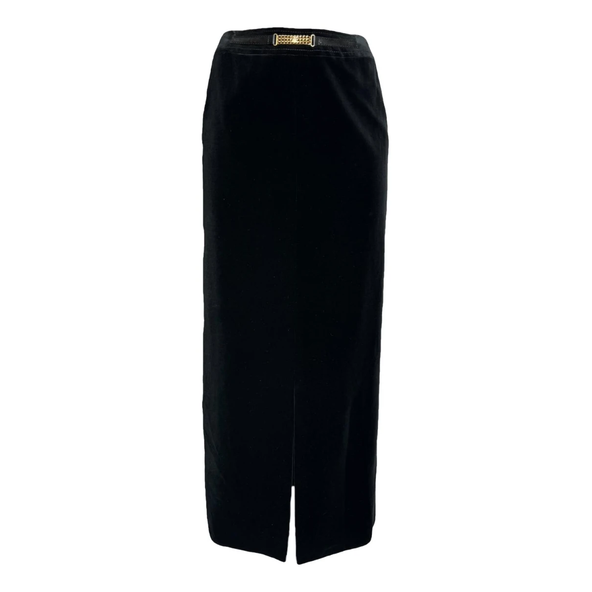 Pre-owned Celine Velvet Maxi Skirt In Black