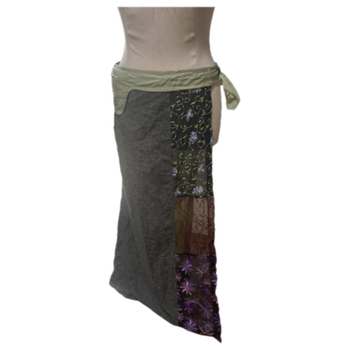 Pre-owned Custo Barcelona Silk Maxi Skirt In Other