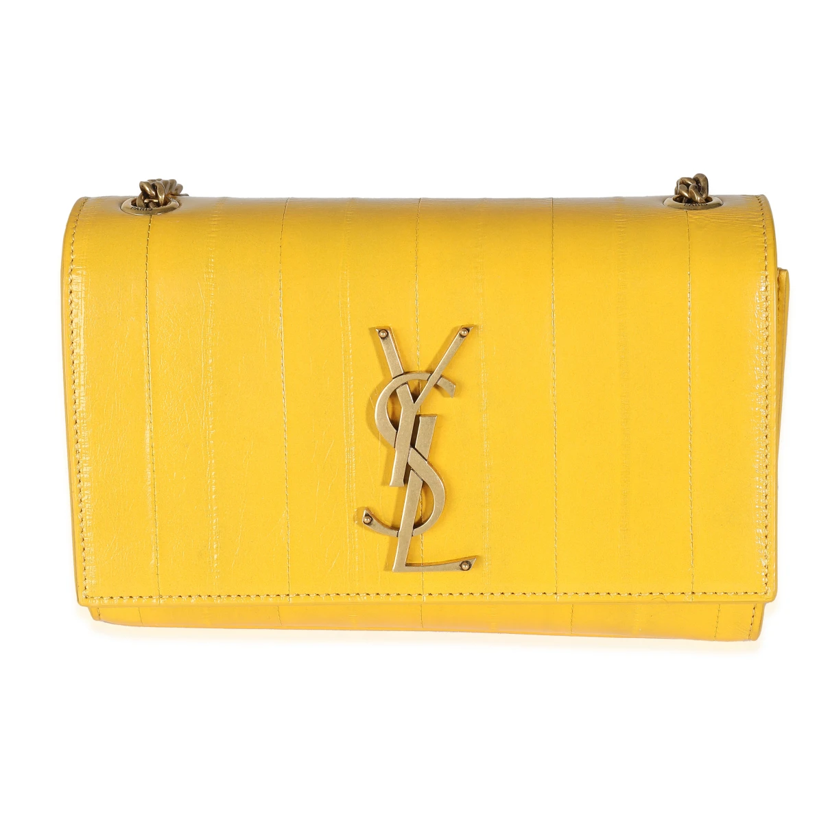 Pre-owned Saint Laurent Exotic Leathers Handbag In Yellow